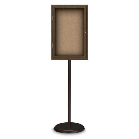 United Visual Products Corkboard, Triple Door, Radius Frame, 72x36", Satin/Cobalt UV7005-SATIN-COBACC